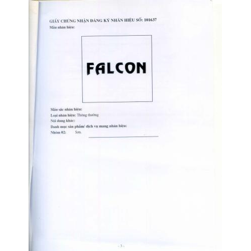 GCN đăng ký nhãn hiệu Falcon292